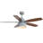 52'' 5-blade Gray Wood Grain Farmhouse Ceiling Fan With Light Kit And Remote Control Dc Motor