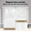 Curtains With Curtains Floral White Polyester-384632965
