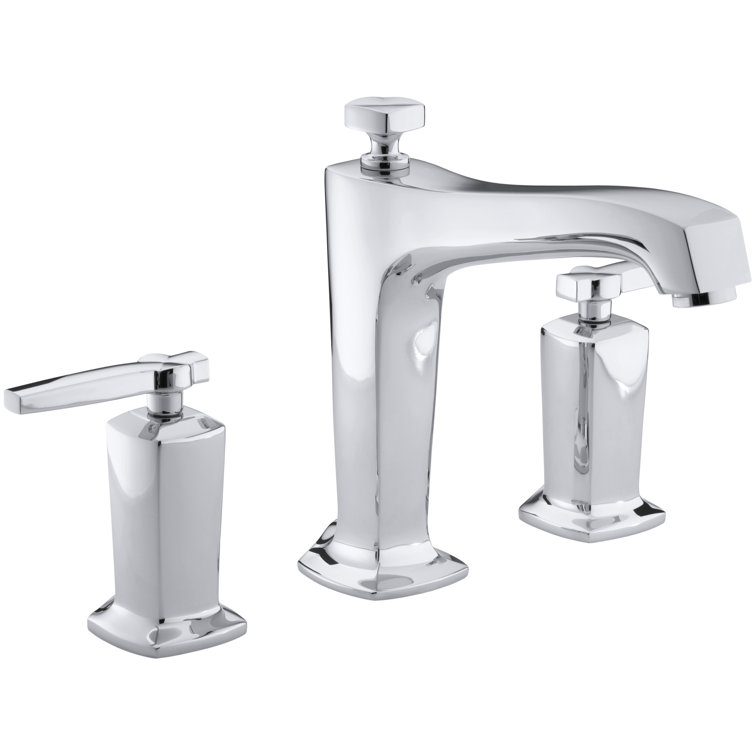 Margaux® Deck-Mount Bath Faucet Trim for High-flow Valve with Non-Diverter Spout and Lever Handles, Valve Not Included