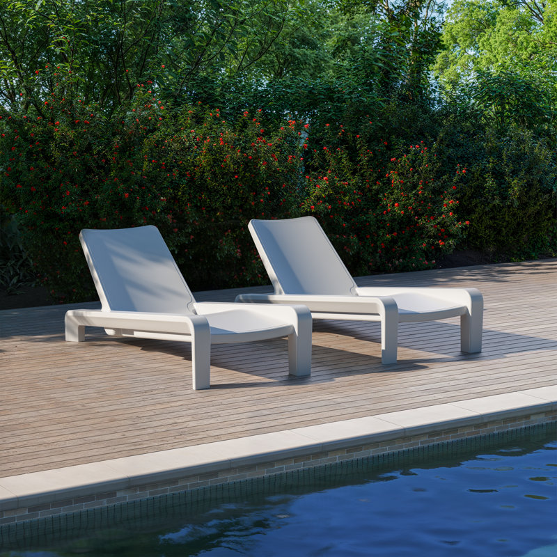 Deck Outdoor Chaise Lounge, Sandstone