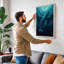 Whale Rising Coastal - Wrapped Canvas-798978162-798978163