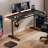 Steel Computer Desk with Built-In Electrical Outlet
