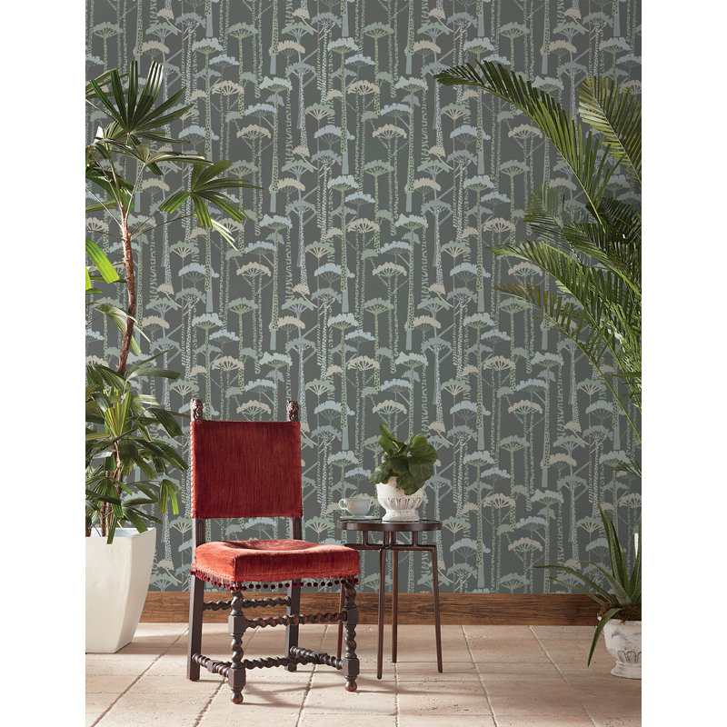 Papier peint forêt Unigo Indigo, Gris