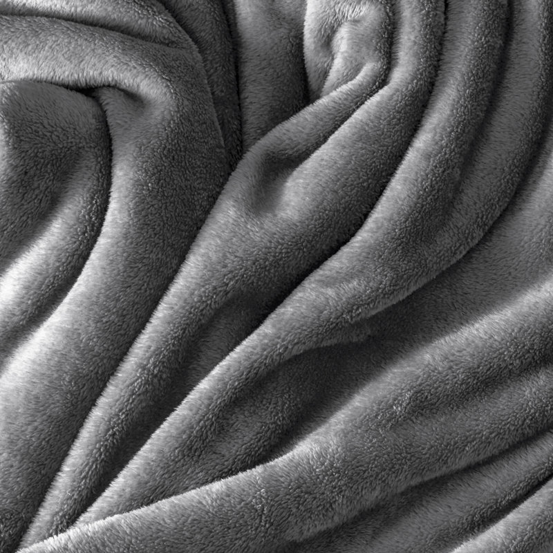 Couverture polaire Bare Home, Gris, Jeté TG