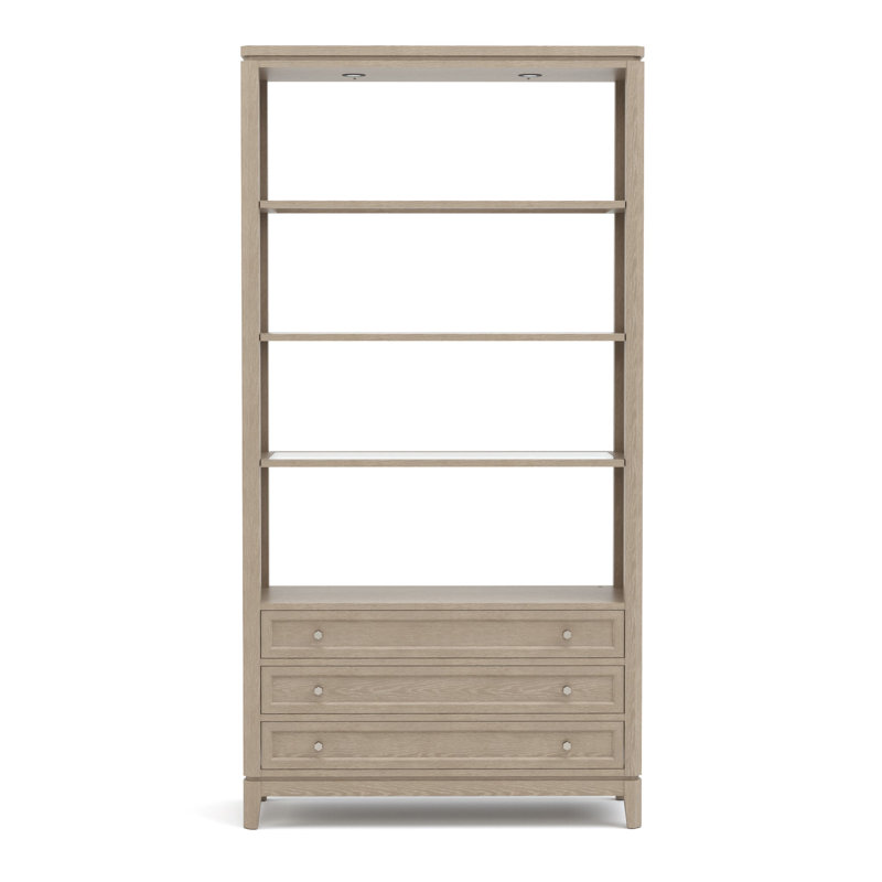 Maidstone Solid Wood Bookcase, Sandbank