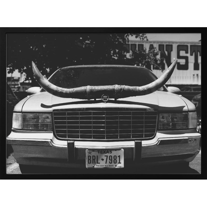 Pop Art & Retro "Texas Ride" Framed Print Wall Art, 8" H x 12" W 