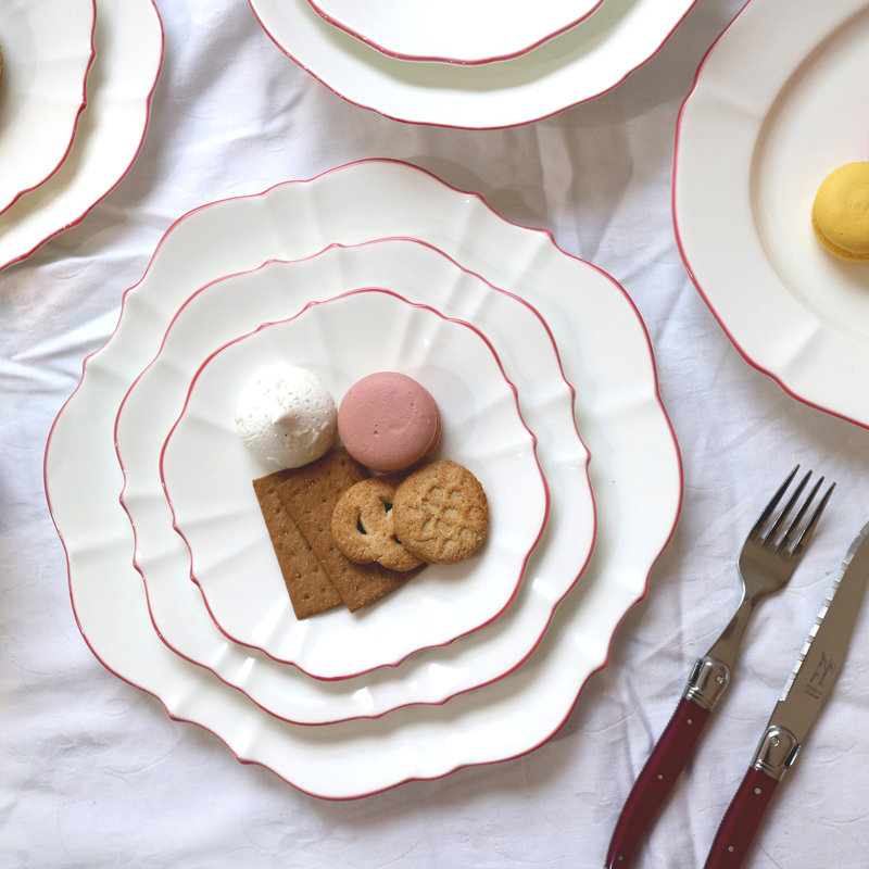 Amelie Bone China Dinner Plate, Roseate