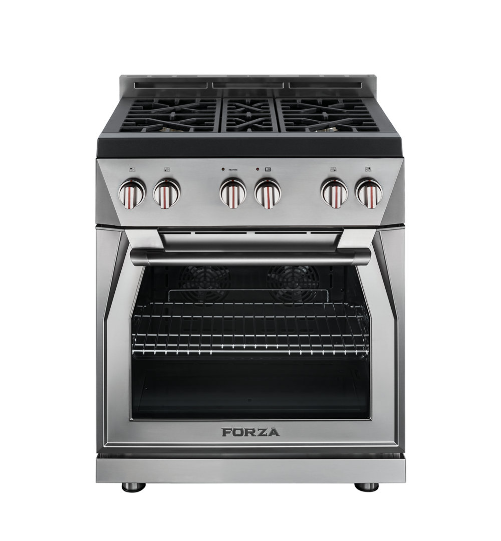Forza 30" 5.2 Cubic Feet Smart Gas Free Standing Range with 4 Burners Forza