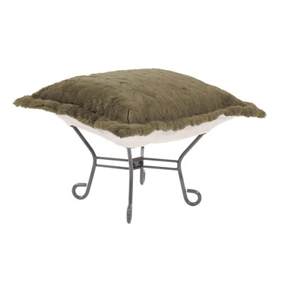 Repose-pieds Scroll Puff Angora