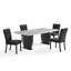 Chaise de salle à manger extra noire 2pk