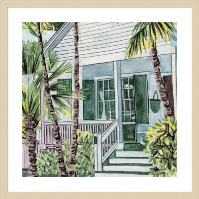 Palm House I by Melissa Wang Wood Framed Wall Art Print