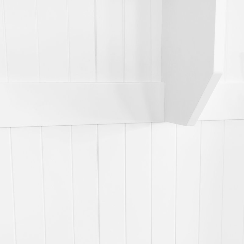 Juilo Hall Tree 59'' Wide with Bench and Shoe Storage, White