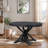 Retro Functional Extendable Dining Table With A 12" Leaf For Dining Room And Living Room-1996917165
