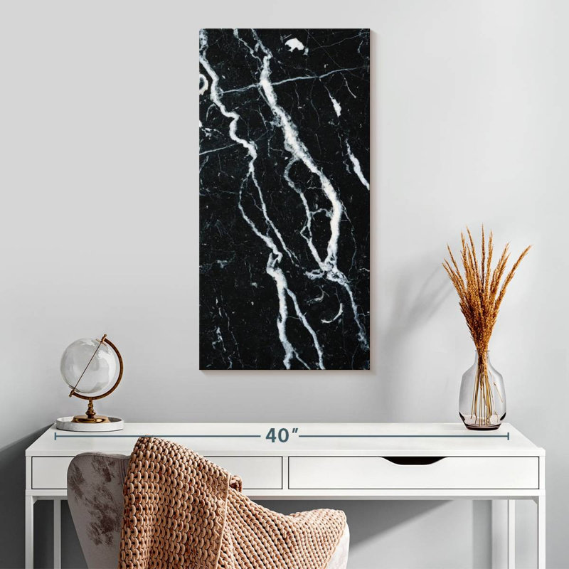 Black Marble Stone Harrop, 30" H x 15" W