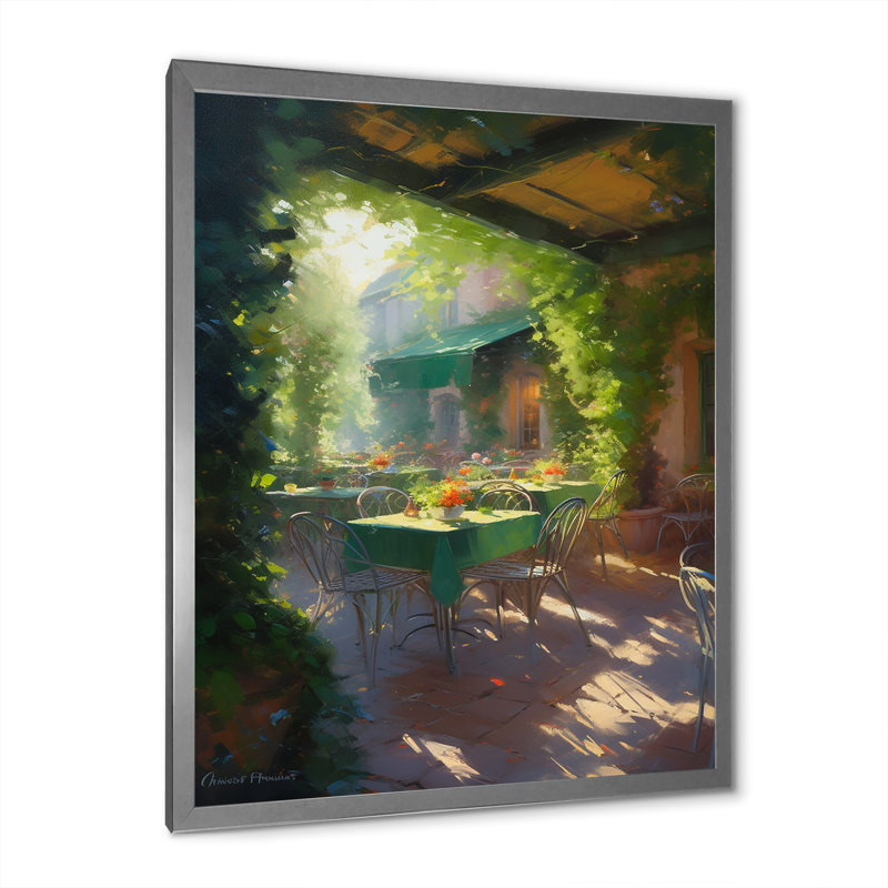 Sunlight On Forest Pathway, impression sur toile, H 32 po x l 24 po x P 1 po, Cadre photo argenté