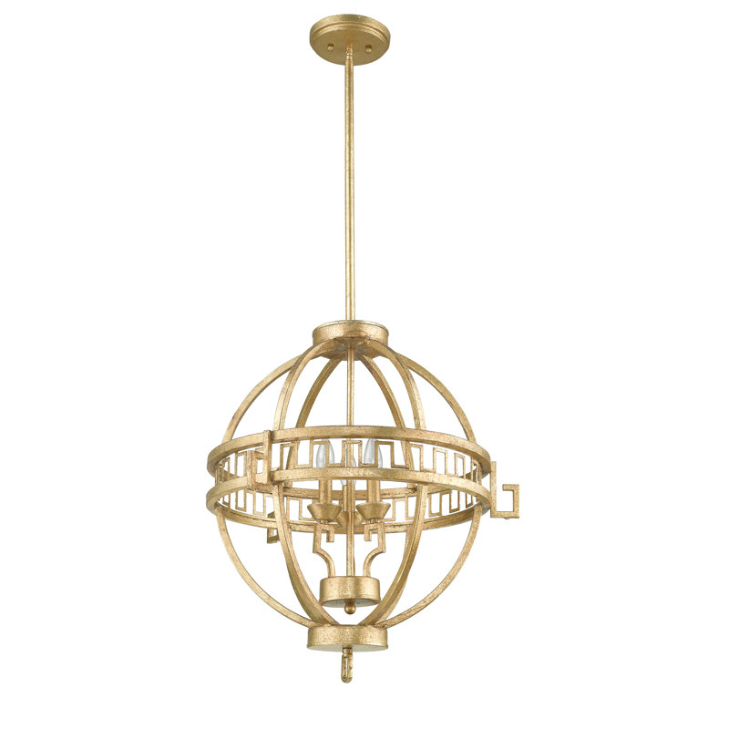 Luminaire sphère suspendu 3 lumières Wadley