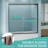 Adjustable 56-60 Inch Wide Semi-Frameless Bathtub Shower Door With Tempered Glass And Aluminum Frame For Safe And Stylish Bathrooms, Shower Door-123698892