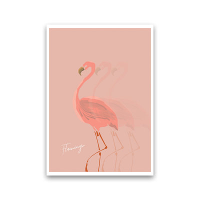 Flamingo Shadow by Pixy Paper - Print