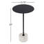 Kerstin 13.75 in. W Round Iron and Marble Side Table