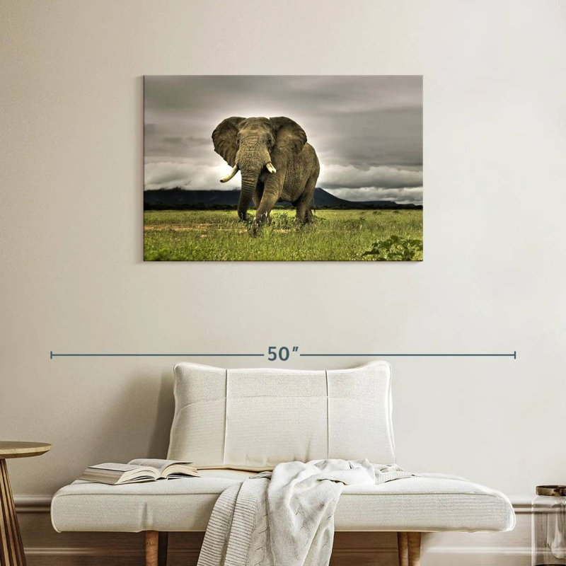 Brampt Elephant Landscape, 24" H x 36" W