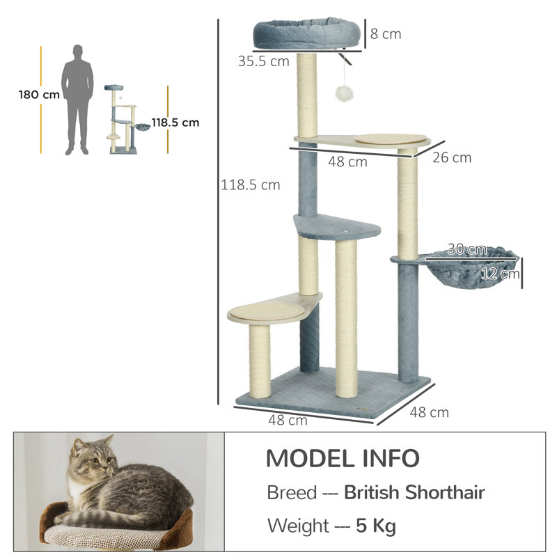 118.5cm H Cat Tree