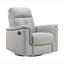 Fauteuil inclinable et pivotant en cuir argent-128515355