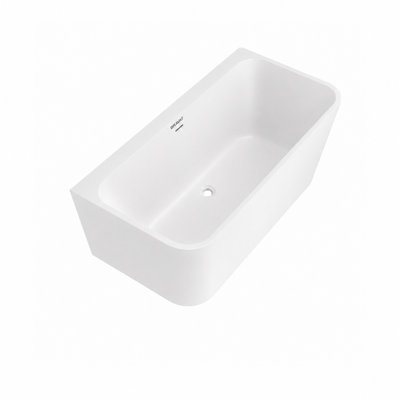 Freestanding Soaking Acrylic Bathtub with Drain, Overflow, and Glossy White Finish 67" x 32" 