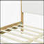 Lit simple moelleux simple blanc moderne avec dossier confortable et structure stable, grand-2145877282