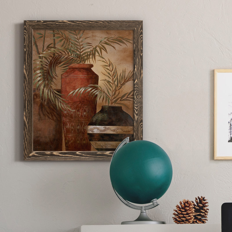 Exotic Holiday I - Peinture sur toile encadrée, H 24 po x l 18 po x P 1,5 po, Encadré de bois de noyer