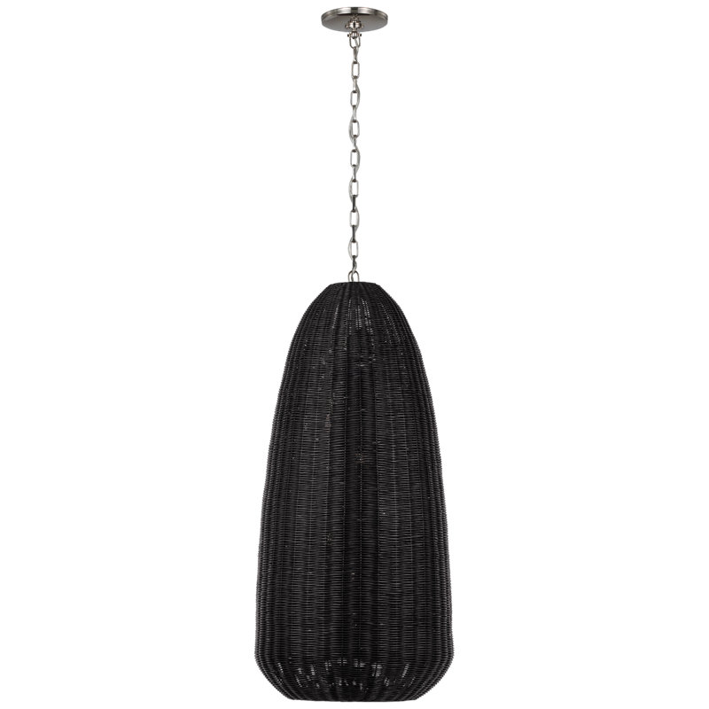 Kokomo Pendant by Chapman & Myers, 44.25" H x 20" W x 20" D, Charcoal, Polished Nickel