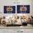 " State Map Over Kansas Flag " 3 - Pieces-1017314320