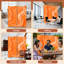 Cloison pliante 4 panneaux paravent en marbre fluide abstrait orange royal-159914352-159914366