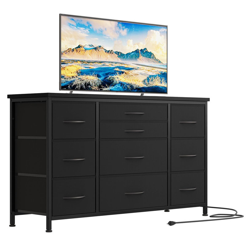 Commode 10 tiroirs, Noir