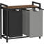 Dual Compartment Laundry Hamper with Removable Liners-2121306141