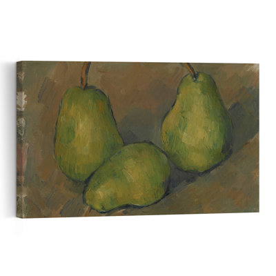 Three Pears, 1878-1879 Abstract Contemporary Wall Art Print by Paul Cezanne - 1 Piece Wrapped Canvas Wall Art