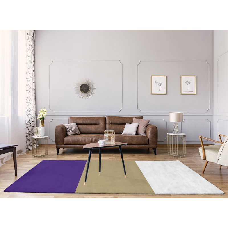 Tapis mauve/beige, Rectangle 9 pi x 12 pi