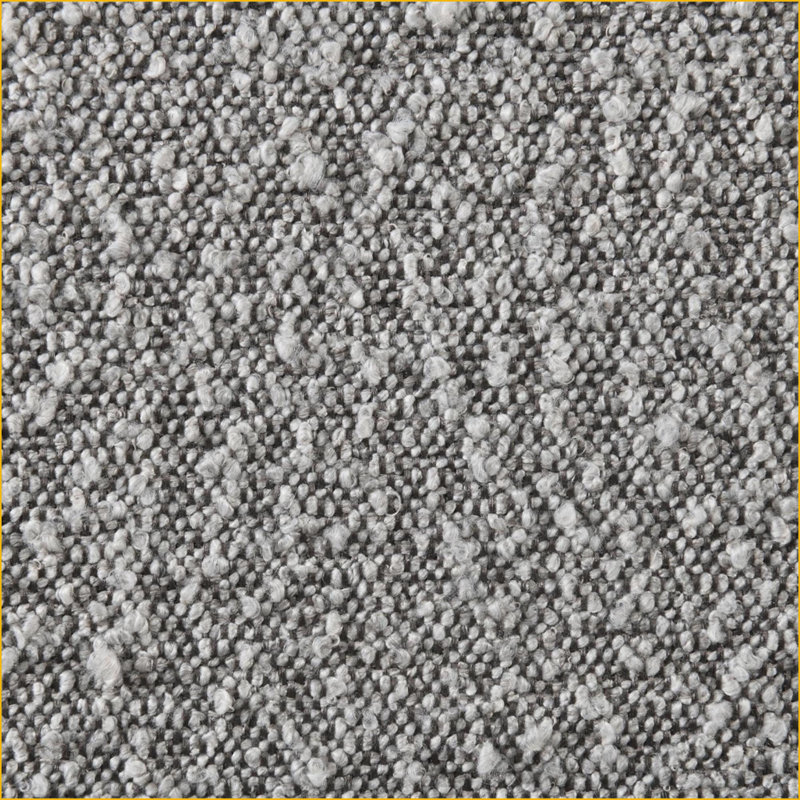 Table de chevet rembourrée Classic Grey Boucle Pieds en bois