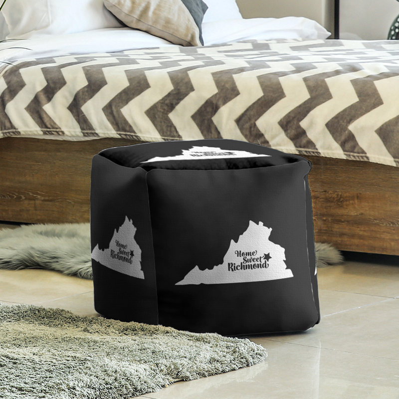 Repose-pieds cubique richmond virginie, Noir