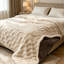 Faux Rabbit Fur & Flannel Weighted Throw Blanket, Ultra Soft & Cozy for Bedroom Living Room Décor -125314519-125314517