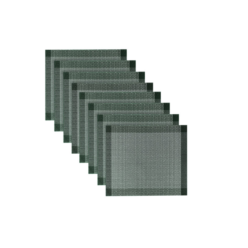 Ensemble de 8 napperons Palermo, bleu, 15 po x 15 po