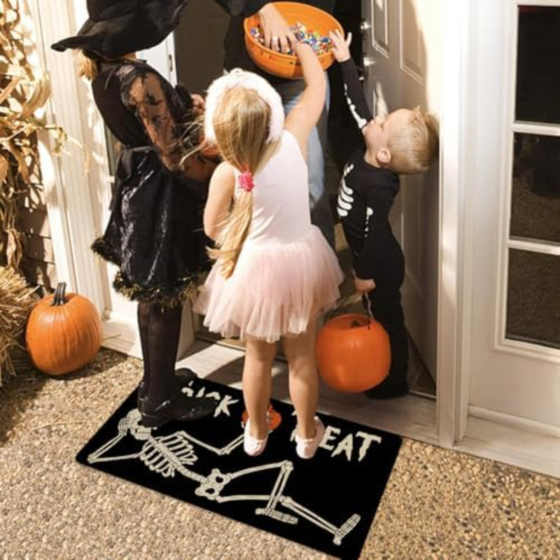 Paillasson Skeleton Halloween, 17 po x 30 po