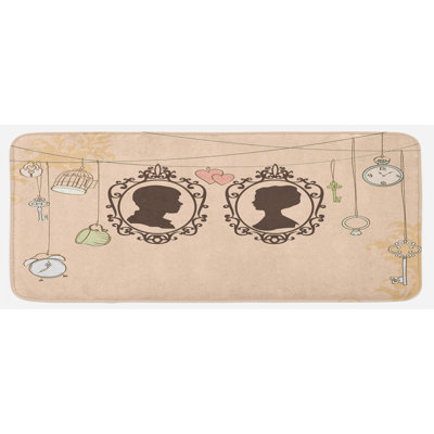 Traditional Solid Color Polyester Kitchen Mat