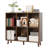 6-Cube Bookcase, 2-Tier Open Wood Bookshelf Storage Organizer for Living Room Bedroom Office-2114073588