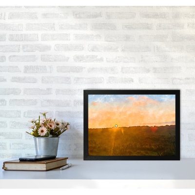 Sunset Over Dartmoor Landscape - Print