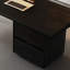 Bureau rectangulaire noir massif + bois manufacturé + acrylique avec 2 tiroirs-2048177628-2048177631