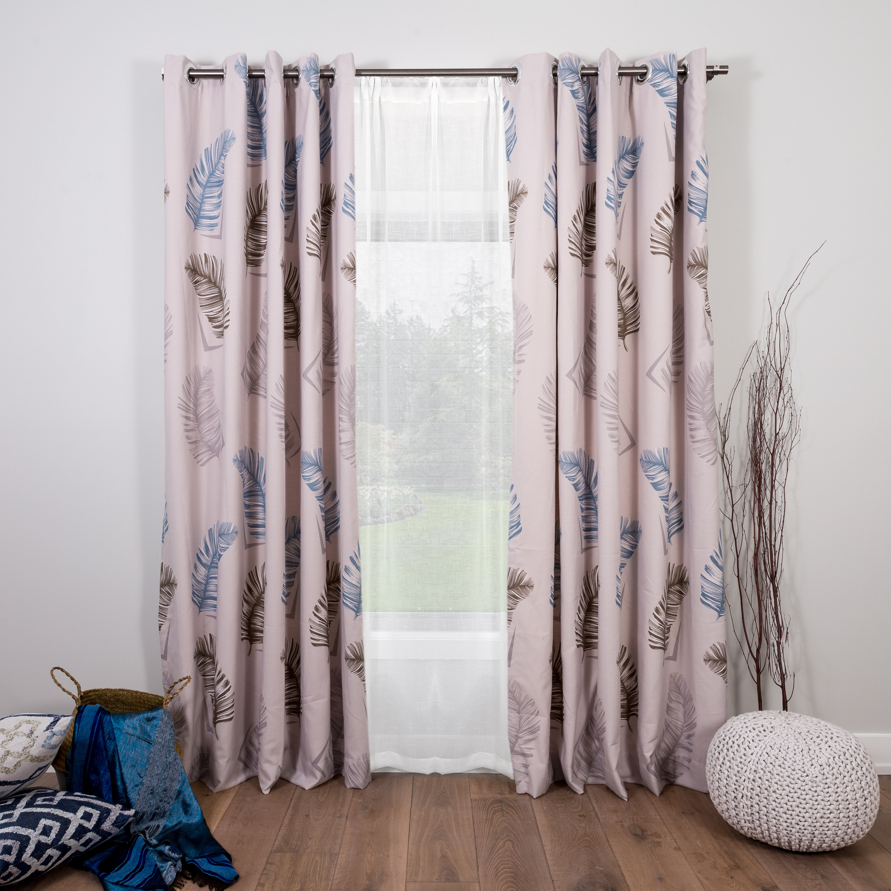 Bayou Breeze Aimee Floral Extra Wide Curtains | Wayfair