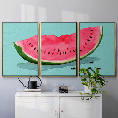 " Summer Watermelon II " 3 Piece Art Painting