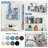  Wall Mount Cube Shelf Set Of 3, Floating Cube Shelves For Space Discovery, Peace Blue-1900201047
