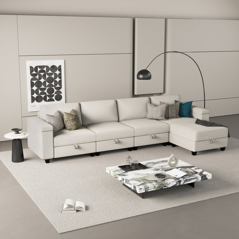 Canapé modulaire surdimensionné rembourré 5 pièces Beren