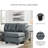 Genoa 88" Leather Sofa-244316845